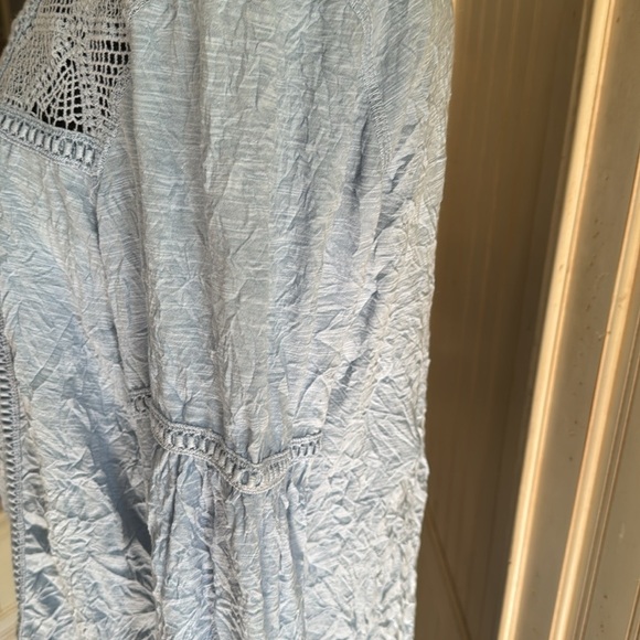 Sundance NWT Woman’s Crinkle Pullover Crochet Eyelet Long Sleeve Top - Picture 3 of 12